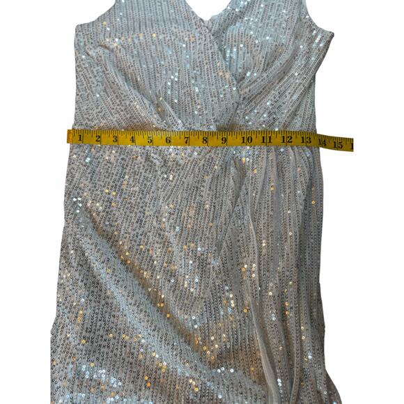Laundry by Shelli Segal White Sequined Dress - Size S - Picture 6 of 16